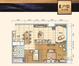 时代中心2室2厅1厨1卫建面92.83㎡